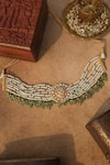 Buy_Paisley Pop_Mint Kundan Choker Necklace _Online_at_Aza_Fashions