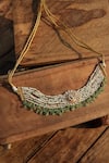 Shop_Paisley Pop_Mint Kundan Choker Necklace _at_Aza_Fashions