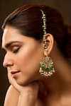 Paisley Pop_Mint Pearls Kundan Earrings _Online_at_Aza_Fashions