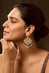 Buy_Paisley Pop_Blue Pearls Kundan Earrings _at_Aza_Fashions