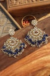 Shop_Paisley Pop_Blue Pearls Kundan Earrings _at_Aza_Fashions
