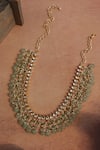 Buy_Paisley Pop_Mint Kundan Necklace _Online_at_Aza_Fashions