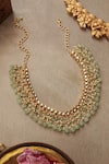 Shop_Paisley Pop_Mint Kundan Necklace _at_Aza_Fashions