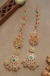 Paisley Pop_Pink Pearls Designer Kundan Earrings _Online_at_Aza_Fashions