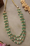 Shop_Paisley Pop_Mint Kundan Layered Necklace _at_Aza_Fashions