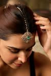Paisley Pop_Mint Polki Maangtikka _Online_at_Aza_Fashions