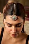 Shop_Paisley Pop_Mint Polki Maangtikka _Online_at_Aza_Fashions