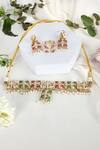 Shop_Queens Jewels_Multi Color Pearls, Stones, Multicolor Pearl-studded Choker Set 