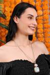 Shop_Queens Jewels_Blue Dual-tone Beaded Chain Pendant Necklace 