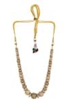 Queens Jewels_Gold Plated Traditional Gold-toned Beaded Necklace _Online_at_Aza_Fashions