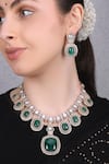 Buy_Queens Jewels_Gold Plated Stones Celina Kundan Necklace Set _at_Aza_Fashions