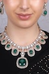 Shop_Queens Jewels_Gold Plated Stones Celina Kundan Necklace Set _Online_at_Aza_Fashions