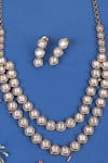 Buy_Queens Jewels_Gold Plated Stones Twin Layer Victorian Necklace Set 