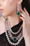 Buy_Queens Jewels_Green Stones, Crystals, Queen Vic Emerald And Ruby Kundan Set 