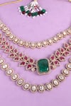 Shop_Queens Jewels_Green Stones, Crystals, Queen Vic Emerald And Ruby Kundan Set 