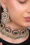 Buy_Queens Jewels_Multi Color Stones, Beads Noor Kundan Choker Set With _at_Aza_Fashions