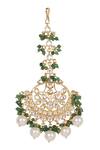 Queens Jewels_Green Pearls, Stones Royal Layered Kundan Choker Set _Online_at_Aza_Fashions