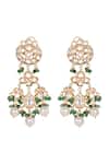 Buy_Queens Jewels_Green Pearls, Stones Royal Layered Kundan Choker Set _Online_at_Aza_Fashions
