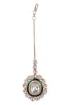 Queens Jewels_Green Stones Heritage Uncut Polki Kundan Choker Set _Online_at_Aza_Fashions
