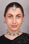 Buy_Queens Jewels_Green Stones Heritage Uncut Polki Kundan Choker Set 