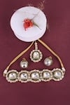 Shop_Queens Jewels_Green Stones Heritage Uncut Polki Kundan Choker Set 