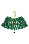 Shop_Queens Jewels_Green Emerald Radiance Multilayer Choker _Online_at_Aza_Fashions