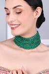 Queens Jewels_Green Emerald Radiance Multilayer Choker _Online