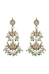 Shop_Queens Jewels_Multi Color Crystals, Beads Ariana Kundan Choker Set With Earrings 