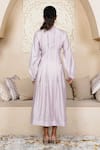 Shop_Taro_Lavender Chanderi Round Neck Cotton Silk Dress _at_Aza_Fashions