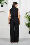 Shop_Taro_Black Cotton Collared Boxy Co-ord Set _at_Aza_Fashions