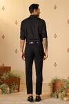 Shop_S&N By Shantnu Nikhil_Black Rayon Embroidery Slim-fit Shirt_at_Aza_Fashions