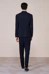 Shop_S&N By Shantnu Nikhil_Navy Rayon Designer Blazer _at_Aza_Fashions