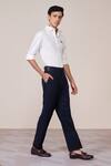 Buy_S&N By Shantnu Nikhil_Off White Viscose Embroidery Classic Shirt _Online_at_Aza_Fashions