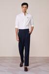 Buy_S&N By Shantnu Nikhil_Off White Viscose Embroidery Classic Shirt _at_Aza_Fashions