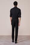 Shop_S&N By Shantnu Nikhil_Black Embroidery Slim-fit Shirt _at_Aza_Fashions