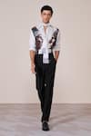 Buy_S&N By Shantnu Nikhil_Off White Silk, Twill Embroidery Print Shirt _at_Aza_Fashions