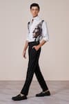 Buy_S&N By Shantnu Nikhil_Off White Silk, Twill Embroidery Print Shirt _Online_at_Aza_Fashions