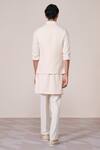 Shop_S&N By Shantnu Nikhil_Off White Rayon Embroidered Nehru Jacket _at_Aza_Fashions