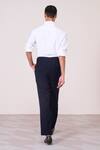 Shop_S&N By Shantnu Nikhil_Off White Tencel, Rayon, Spandex Embroidery Striped Pocket Shirt _at_Aza_Fashions