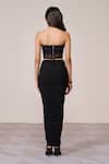 Shop_S&N By Shantnu Nikhil_Black Lace, Mesh Corset Top _at_Aza_Fashions