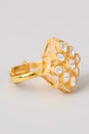 Karisa Designs_White Stones, Beads Designer Dovi Ring _Online_at_Aza_Fashions