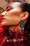 Bblingg_Blue Crystals Cavana Statement Studs With _Online_at_Aza_Fashions