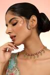 Buy_Karisa Designs_Pink Irava Kundan Necklace _at_Aza_Fashions