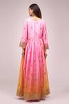 Shop_Samyukta Singhania_Multi Color Chinon, Silk Embroidery, Sequins Round Neck Hand Anarkali Set _at_Aza_Fashions