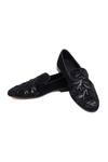Buy_Shutiq_Black Embroidery, Sequins Velvet Designer Shoes _at_Aza_Fashions