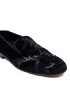Buy_Shutiq_Black Embroidery, Sequins Velvet Designer Shoes _Online_at_Aza_Fashions