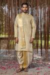 Buy_Hilo Design_Green Embroidery Olive Kanjivaram Machien Set _at_Aza_Fashions