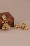 Buy_Smars Jewelry_Gold Plated Pearls Work Necklace And Earring Set _Online_at_Aza_Fashions