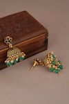 Smars Jewelry_Gold Plated Stones Synthetic Necklace And Earring Set _Online_at_Aza_Fashions