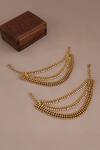 Shop_Smars Jewelry_Gold Plated Pearls Work Designer Earrings _at_Aza_Fashions